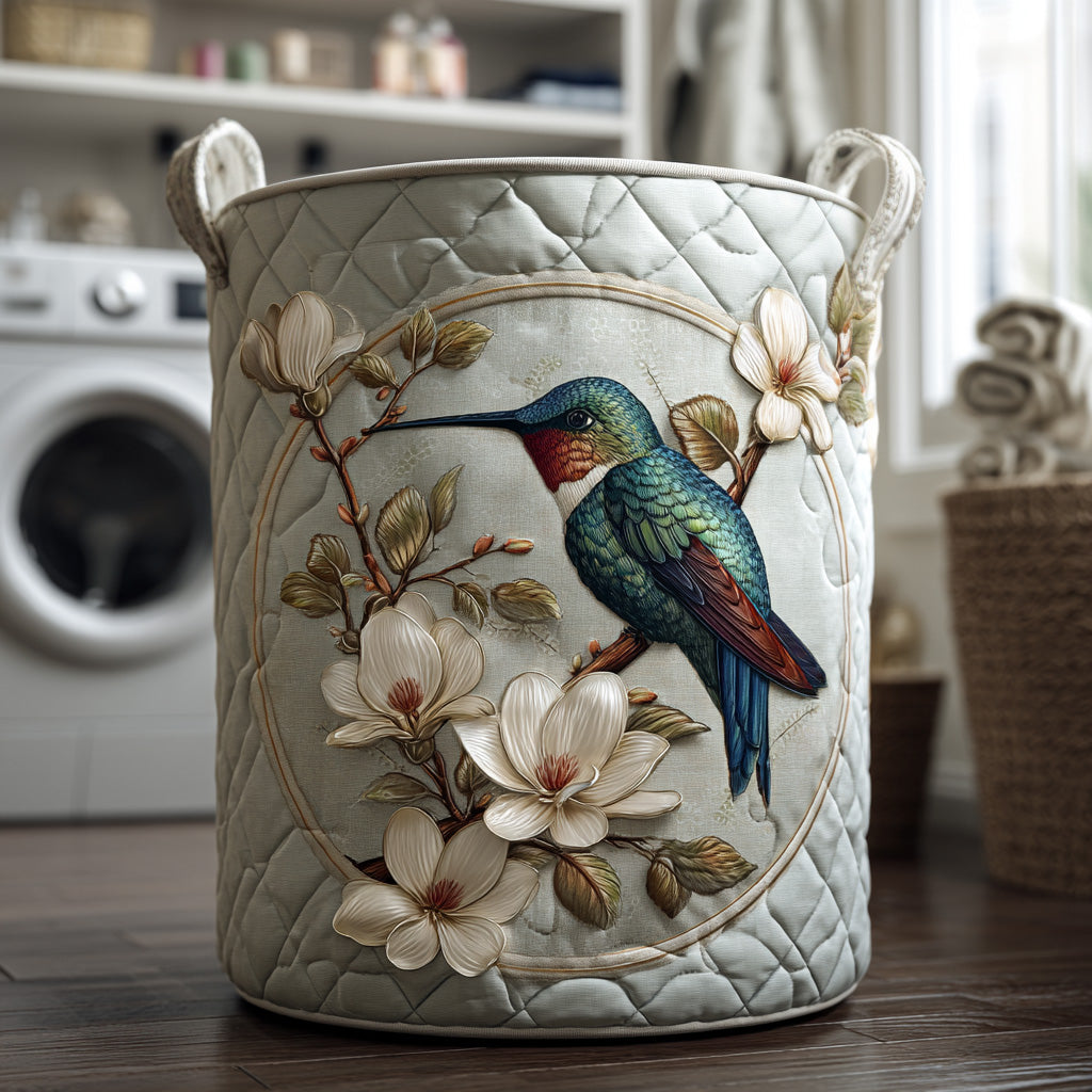 Kolibri und Magnolie Wäschekorb