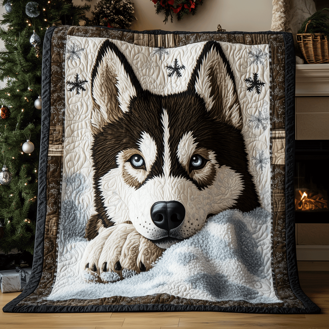 Husky Winterglück Schnee Decke