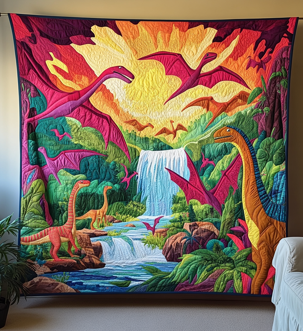 Jura Dschungel Dinosaurier Kunst Wandbehang