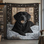 Schwarzer Labrador Sterne Decke