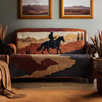 Western Pferde Silhouette II Sofaüberwurf
