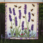 Lavendel und Bienen Kunst Wandbehang