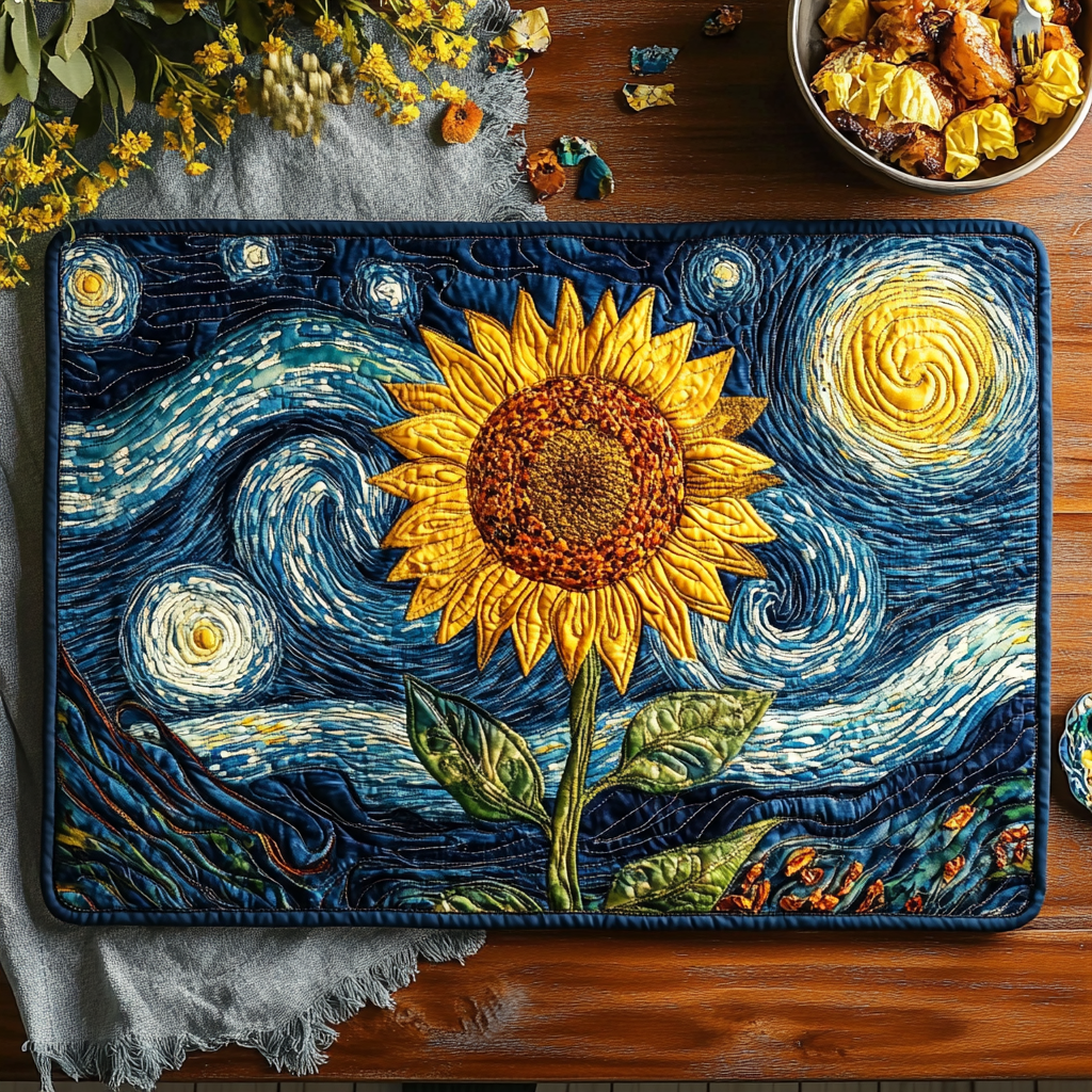Sternennacht Sonnenblume Untersetzer