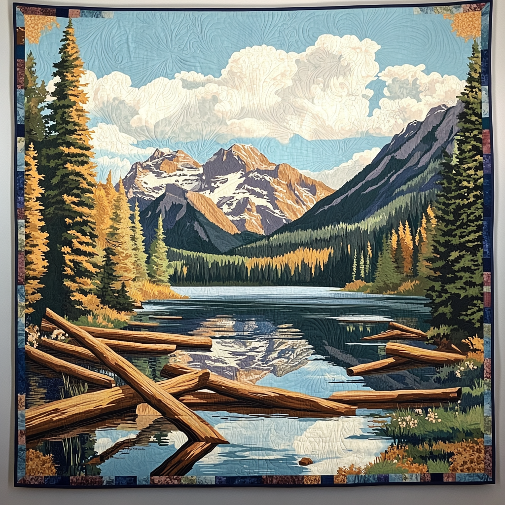 Majestätischer Berggipfel Kunst Wandbehang