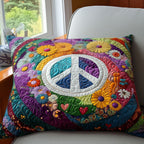 Peace Zeichen Blütenmosaik Kissenbezug