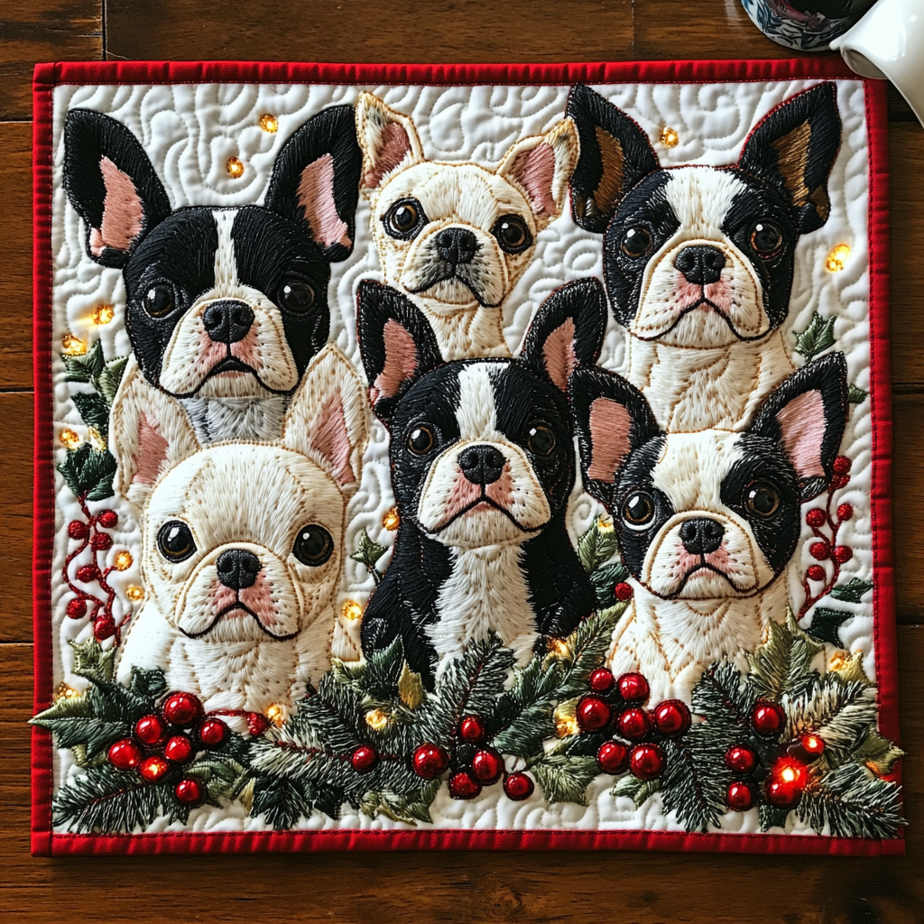 Fröhliche Boston Terrier Untersetzer