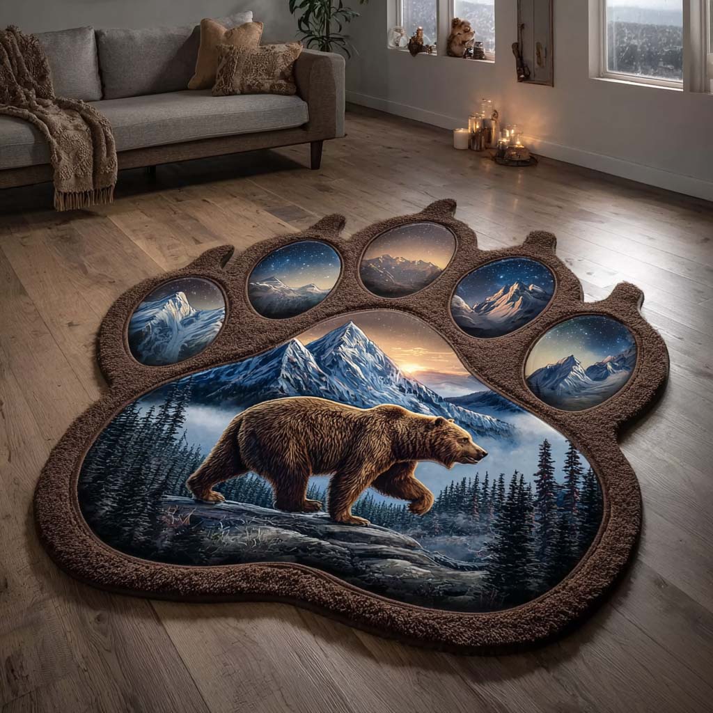 Bärentatze Berglandschaft Sonderform Decke