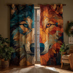 Mosaik Wolfsblick Vorhänge