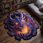 Violetter Drache Felskreis Sonderform Decke