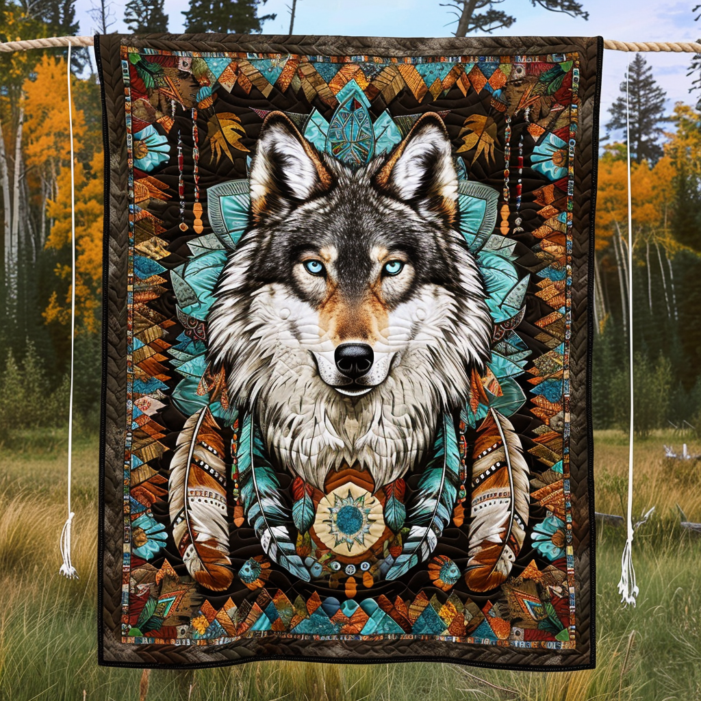Ethno Geisterwolf Decke