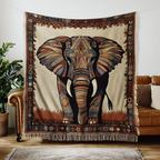 Edler Elefant Relief Gewebt Sofadecke