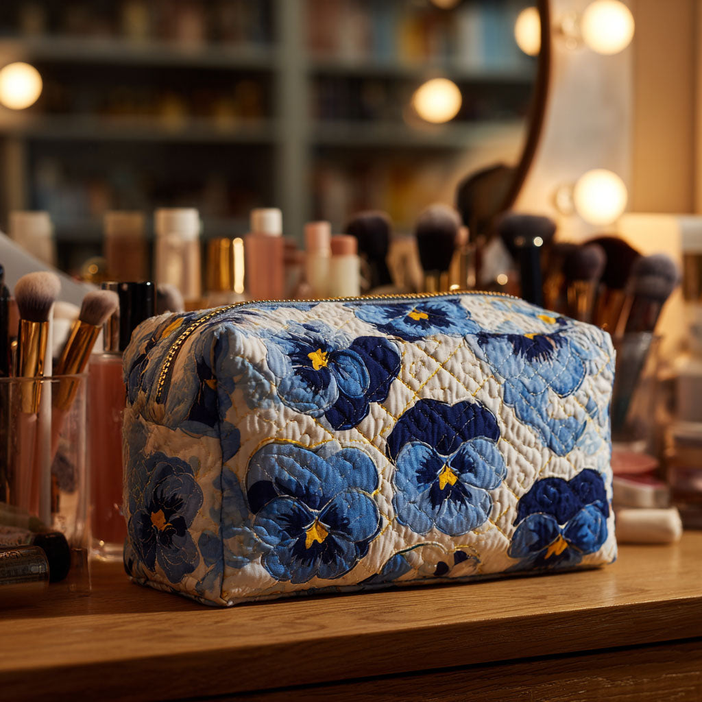 Kosmetiktasche – Stiefmütterchen Brise