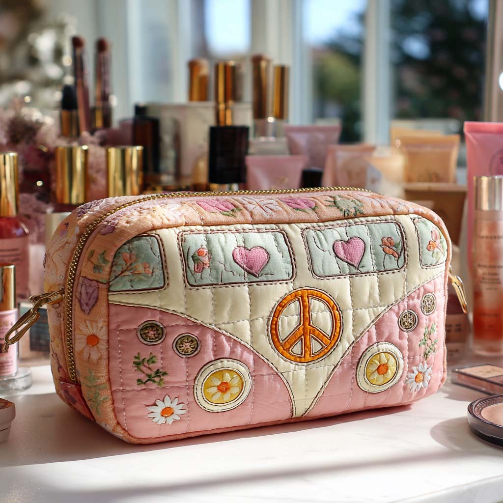 Kosmetiktasche – Pastell-Traumbus
