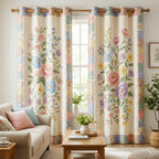 Pastellfarbener Garten Vorhänge