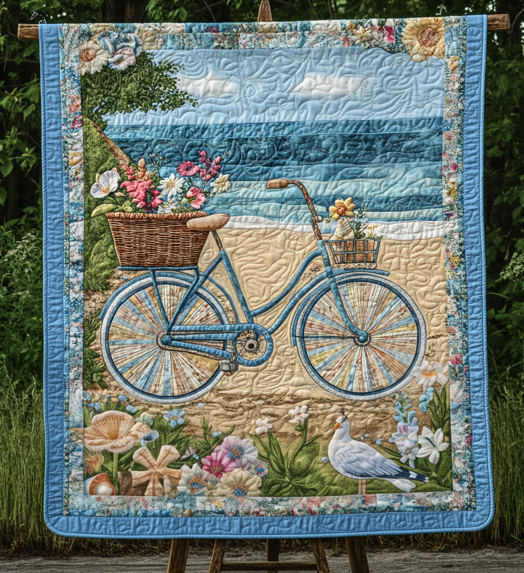 Fahrrad am See Kunst Wandbehang