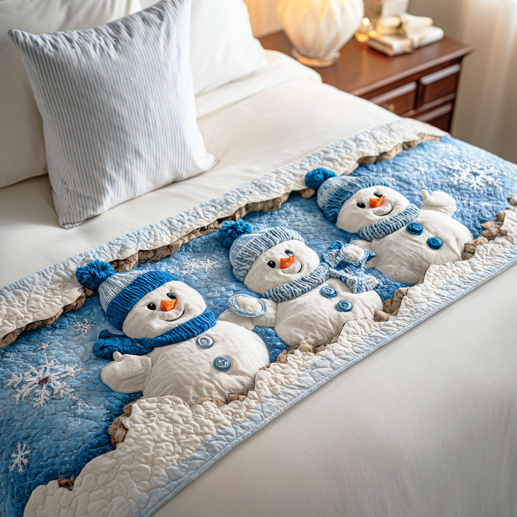 Polar Schneemann Familie Bettläufer