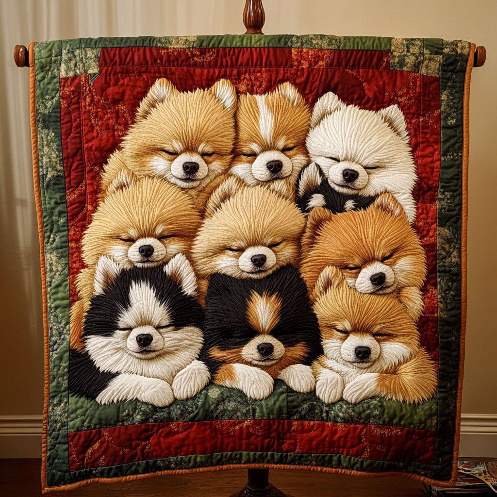 Pomeranian Welpen Freunde Decke