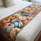 Bunte Kürbisse Herbstcharme Bettläufer