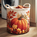 Herbstlicher Kürbis Wäschekorb