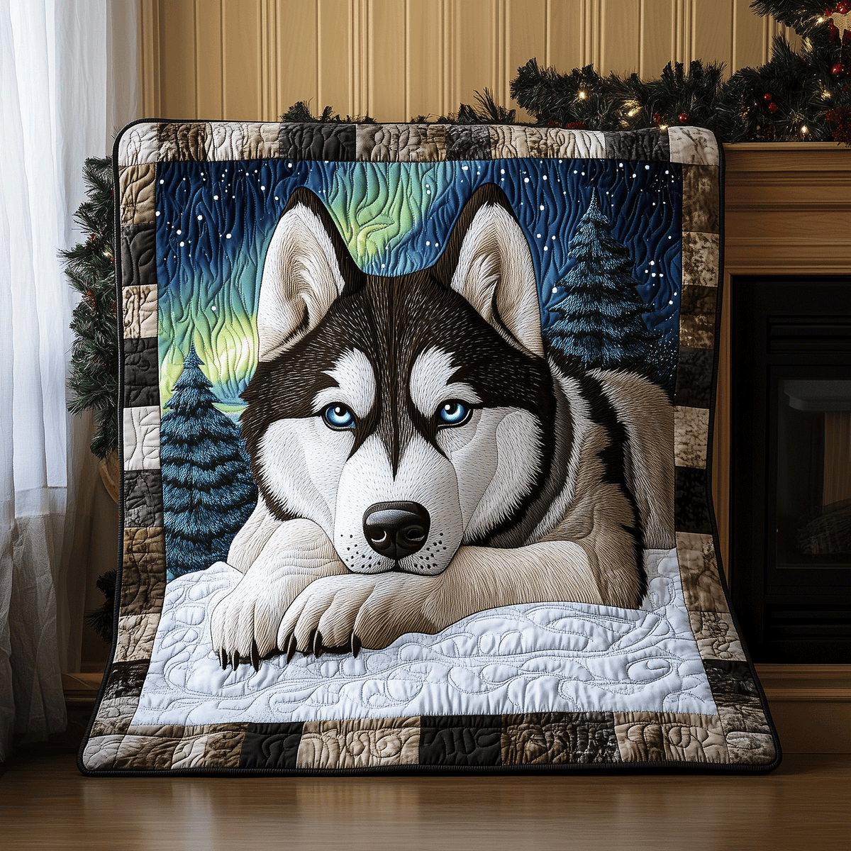 Husky Winterwald Decke