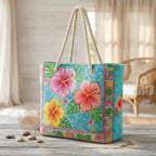 Strandtasche - Blühender Hibiskus