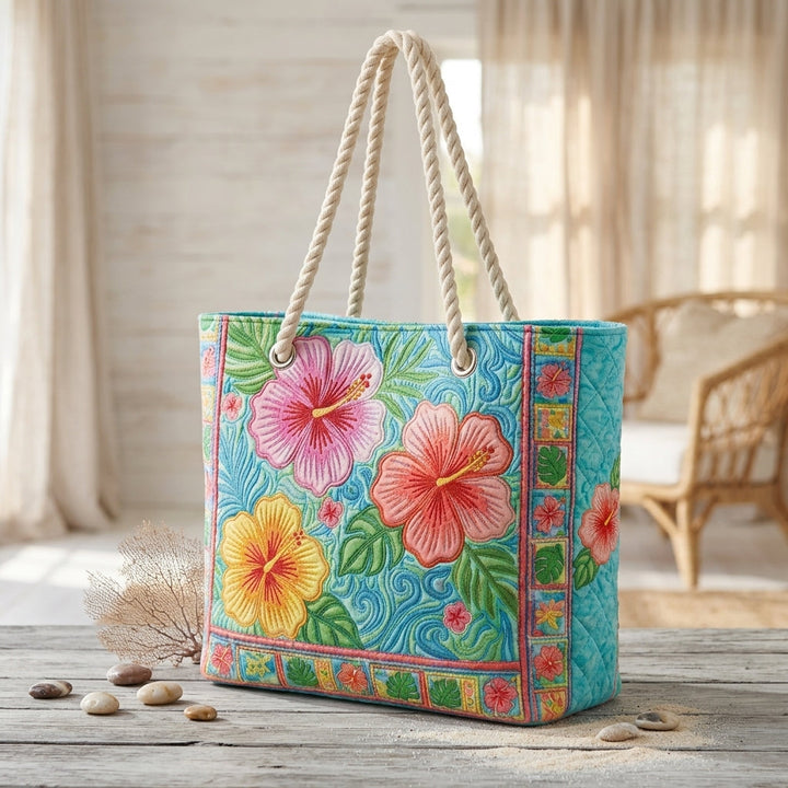 Strandtasche - Blühender Hibiskus