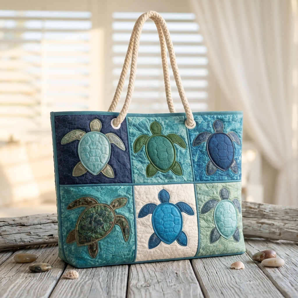 Strandtasche - Blaue Schildkröten im Meer