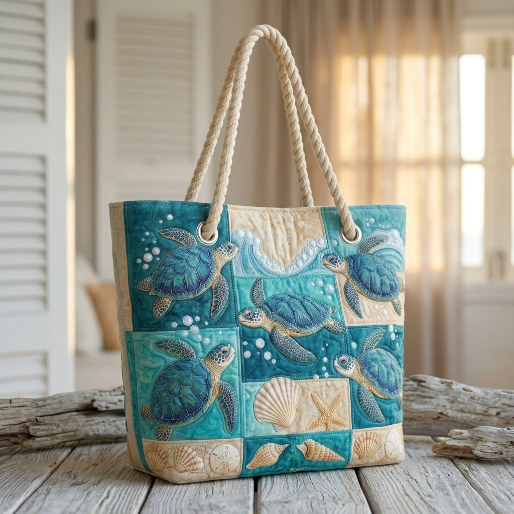 Strandtasche - Schildkröten-Patchwork