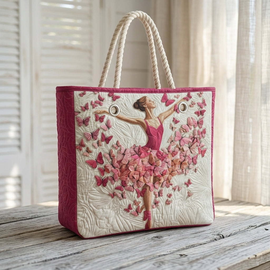 Strandtasche - Schmetterling im Tanz