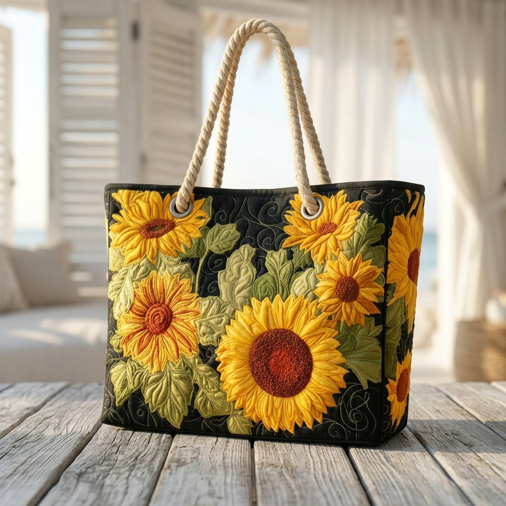 Strandtasche - Feld aus Sonnenblumen