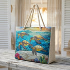 Strandtasche - Schildkröten unter Wasser