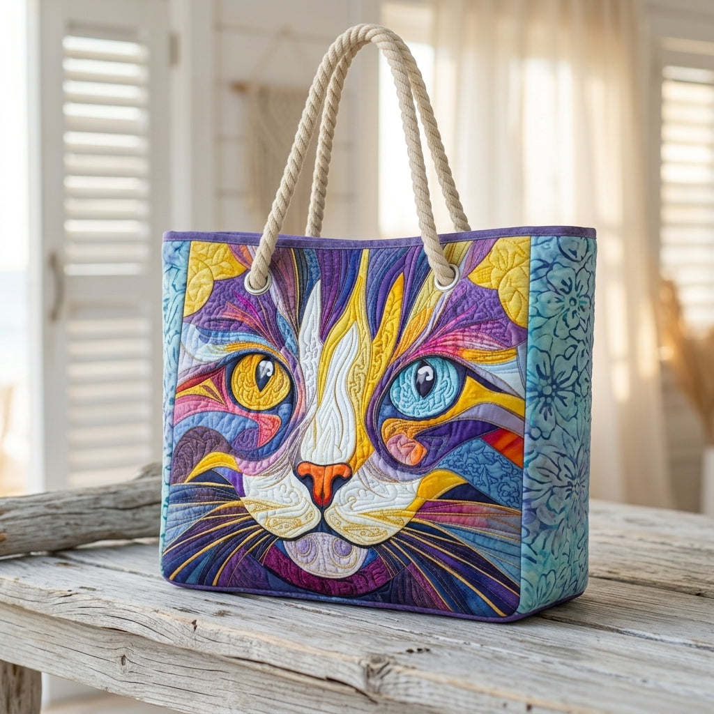 Strandtasche - Die Katze in Farben