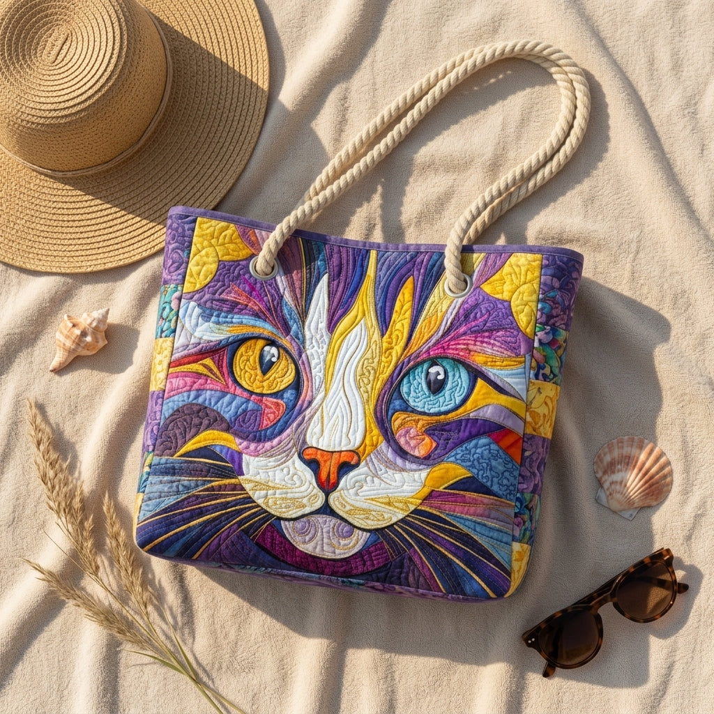 Strandtasche - Die Katze in Farben