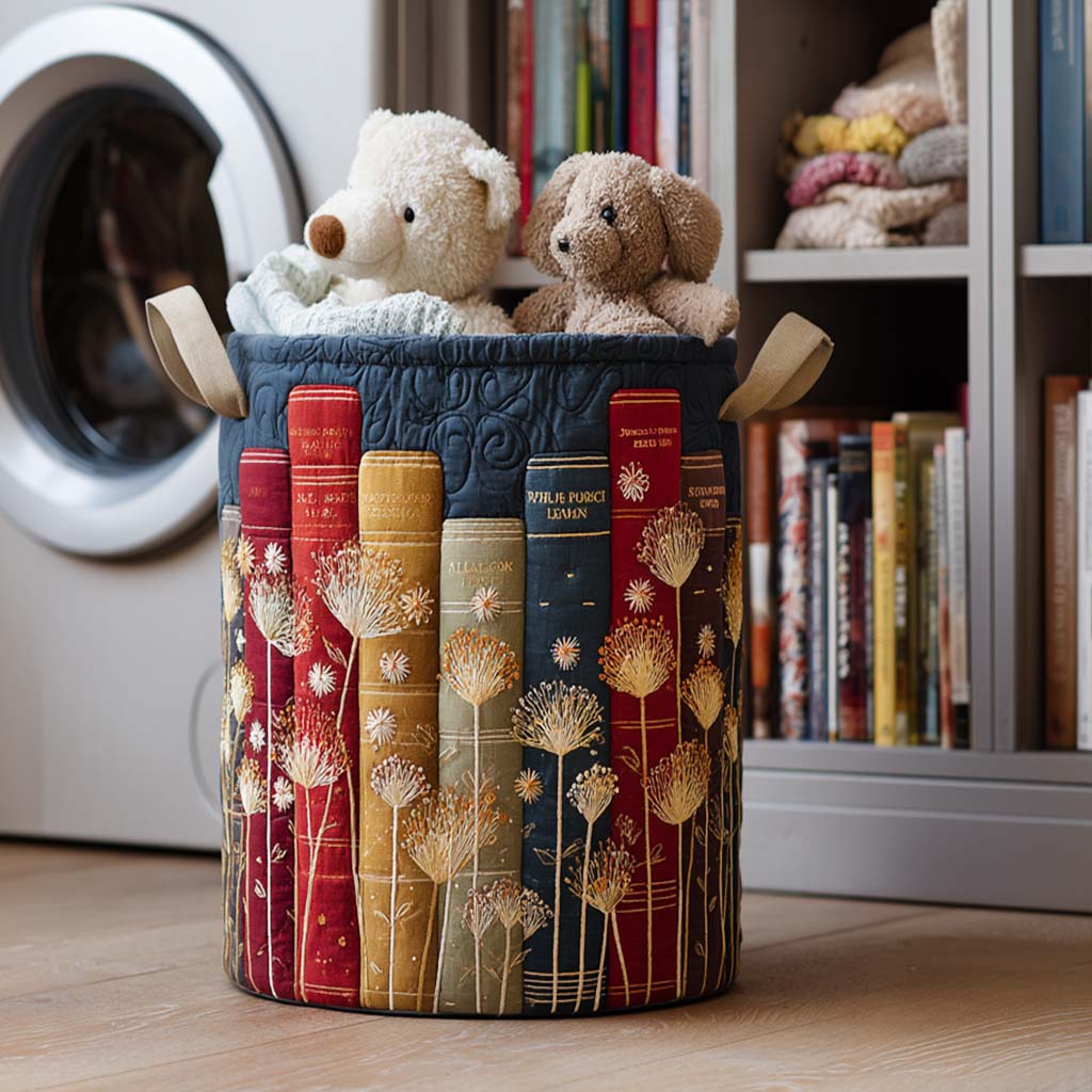 Farbenfrohes Bücherregal Wäschekorb