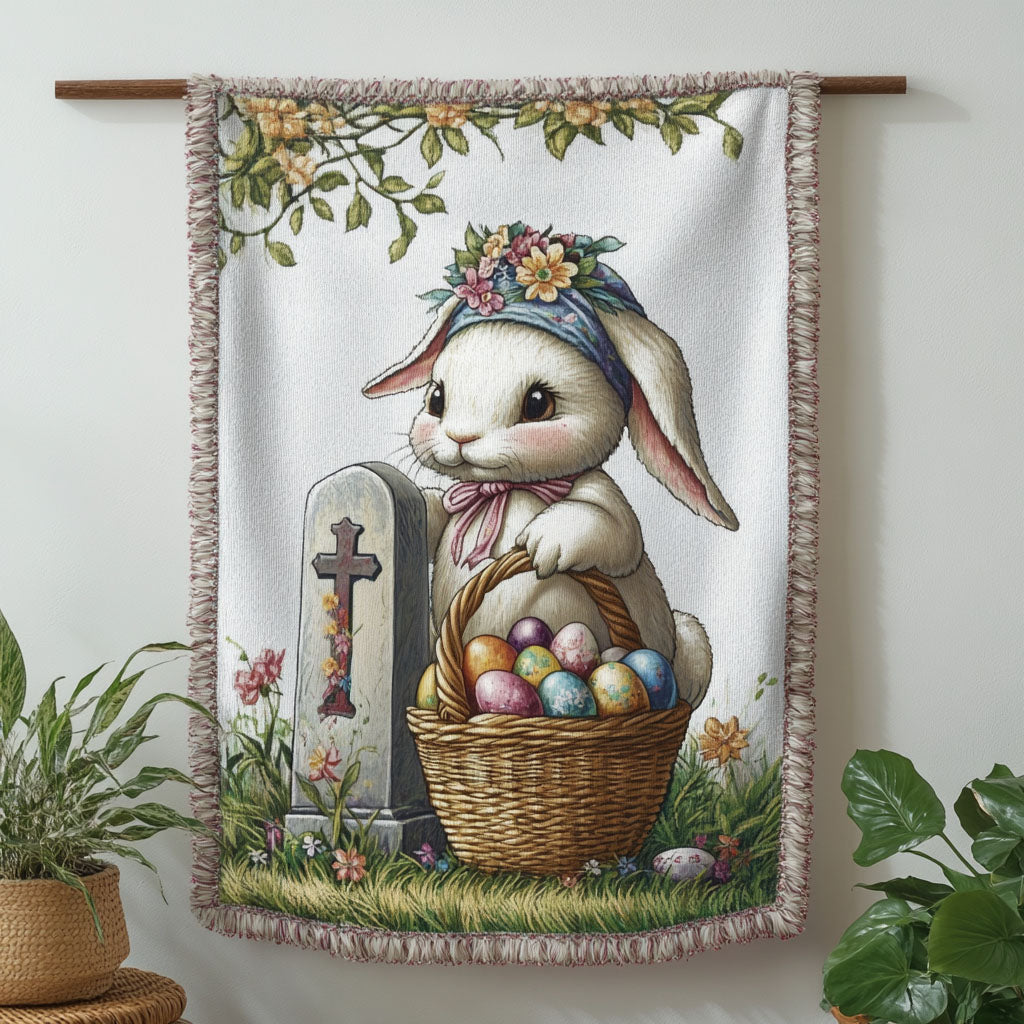 Osterhase Eierkorb Erinnerung Gewebt Sofadecke