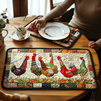 Patchwork Hühner Bunt Untersetzer