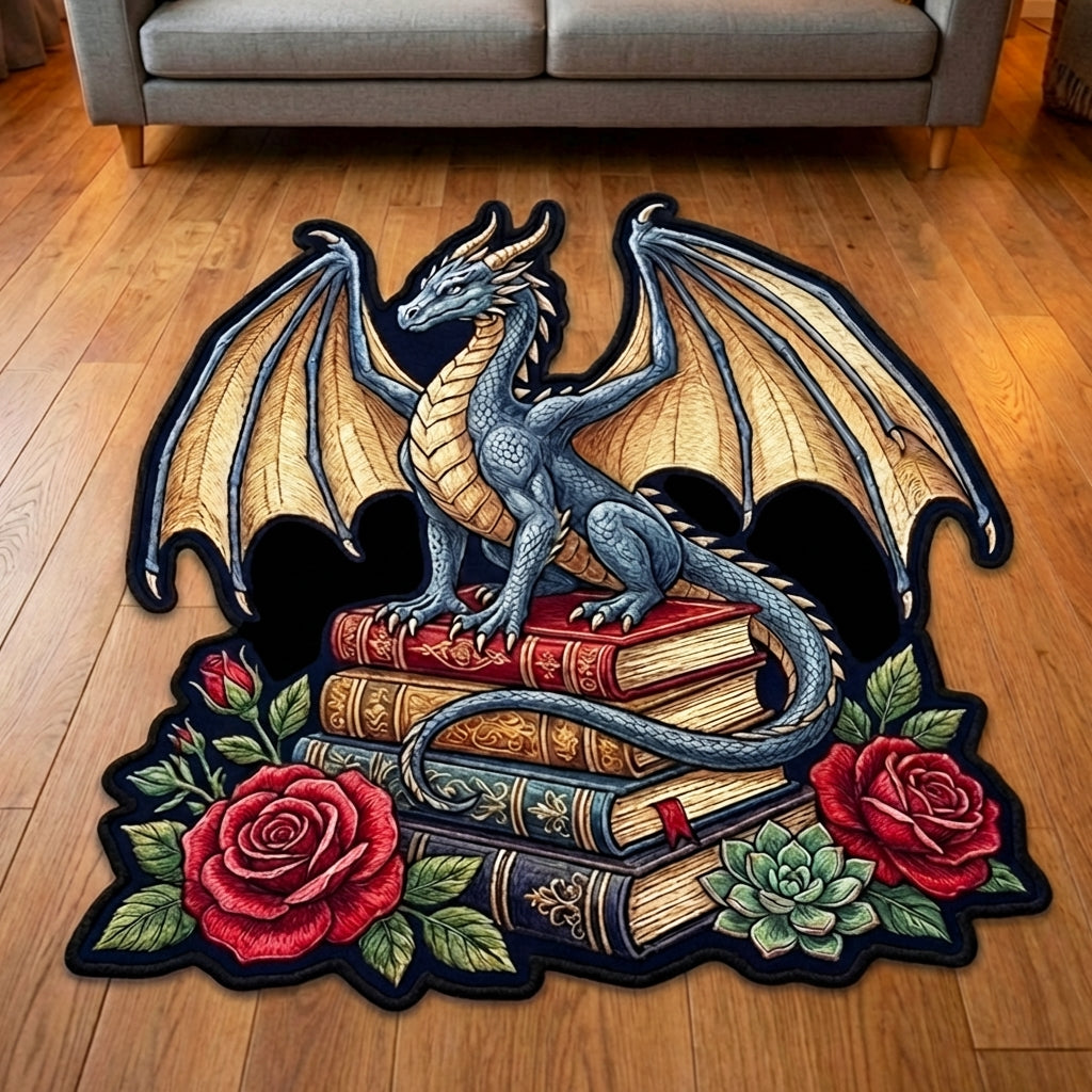 Königlicher Drache Bücher Rosen Sonderform Decke
