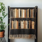 Rustikale Bücherreihe Charme Gewebt Sofadecke