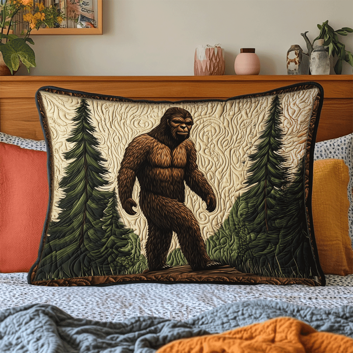 Bigfoot Tannenwald Kissenbezug
