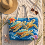 Strandtasche - Schildkröten im Wasser
