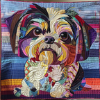 Shih Tzu Funkelblüten Decke