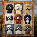Pudel Patchwork Pfoten Decke
