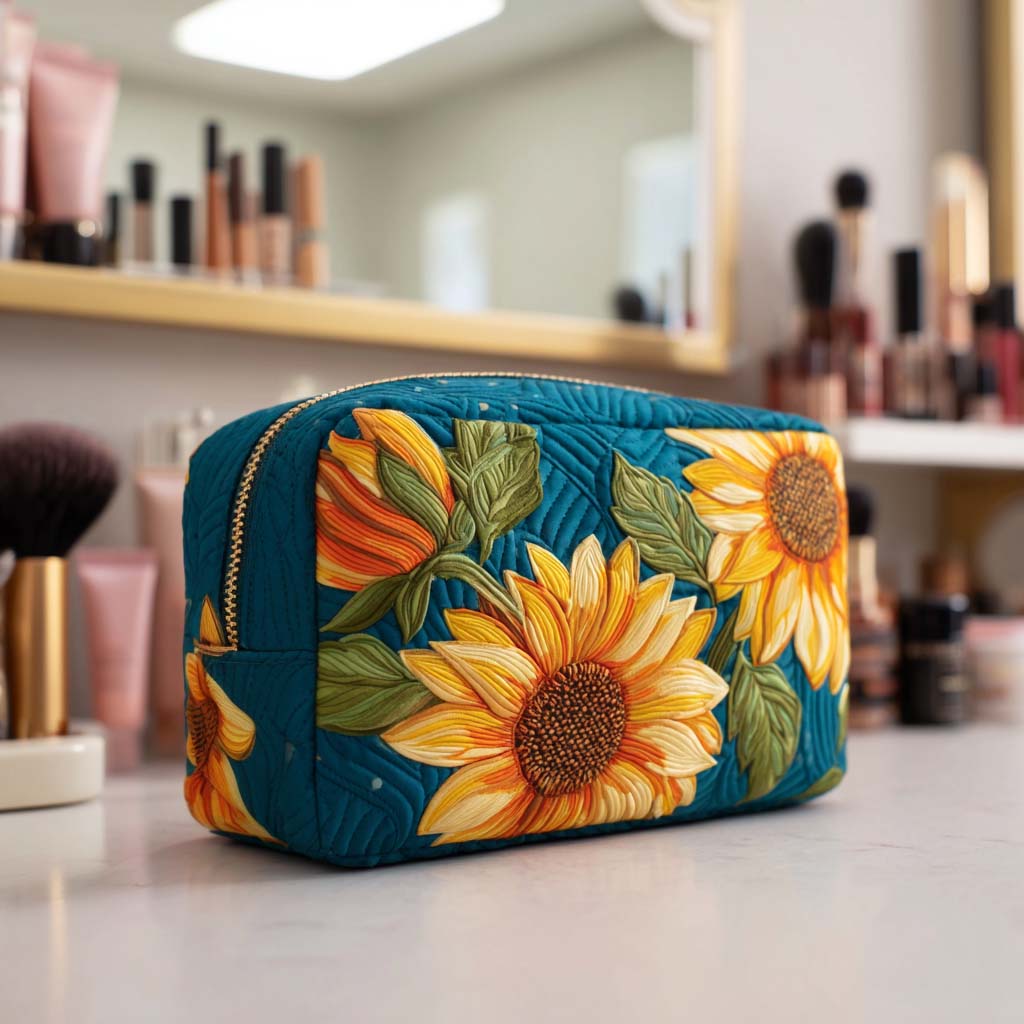 Kosmetiktasche – Lächelnde Blume