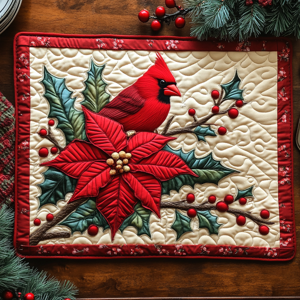 Schneekardinal Weihnachtsstern Untersetzer