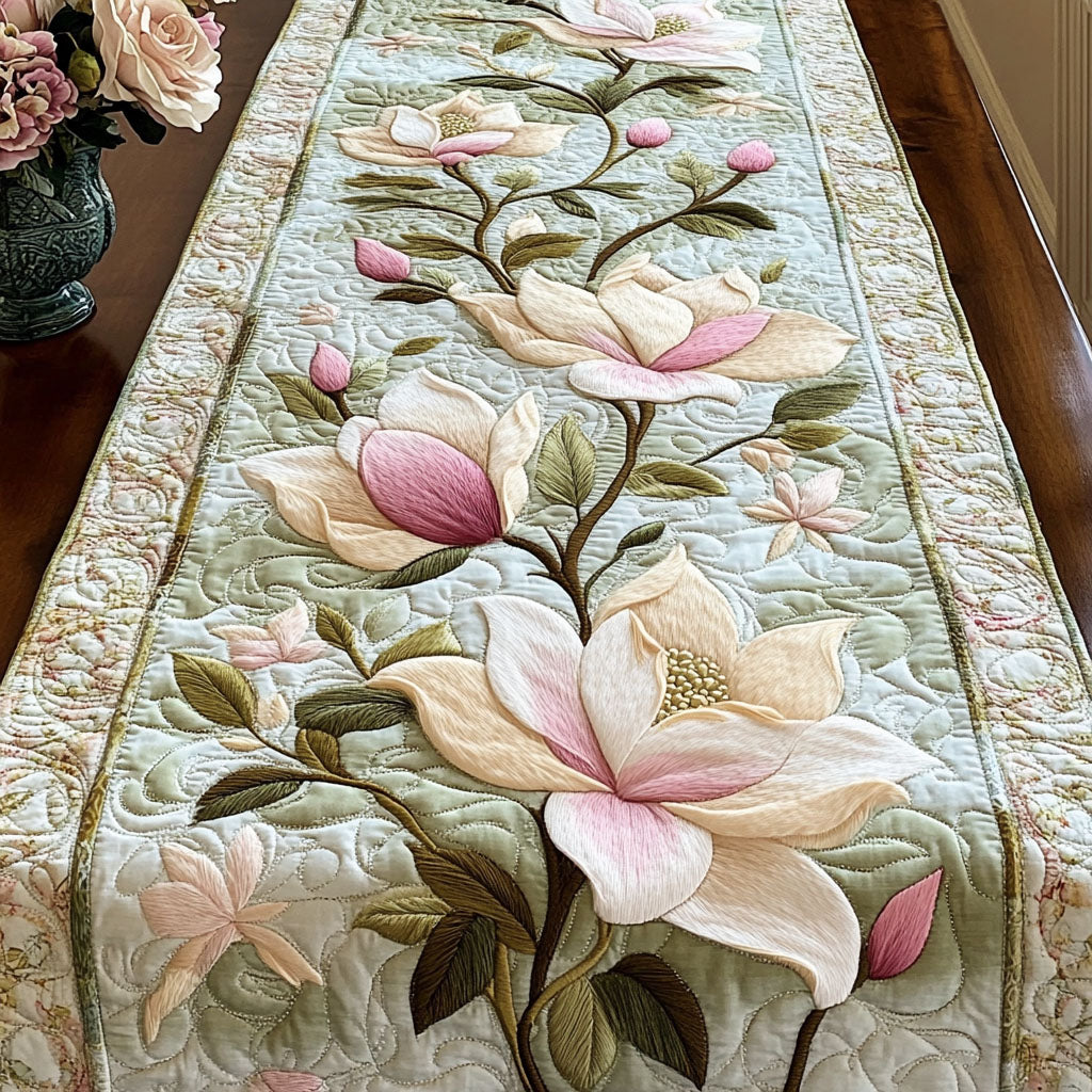 Zarte Magnolienblüten Tischläufer