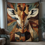 Giraffenpaar Patchwork Decke