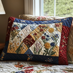 Frühlingsblüten Patchwork Kissenbezug