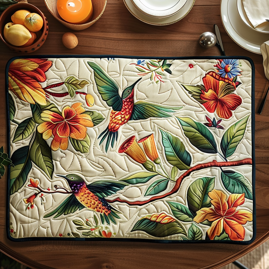 Sommerlicher Kolibri Blüten Untersetzer