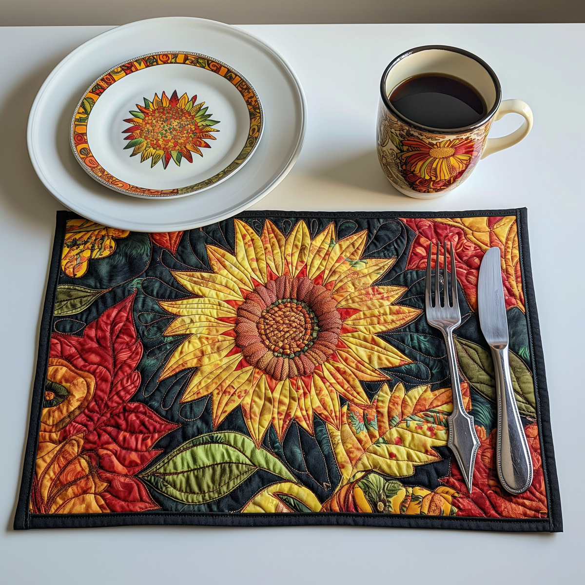 Herbstliche Sonnenblume Untersetzer