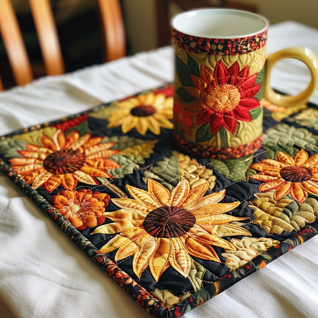 Goldene Sonnenblumen Untersetzer